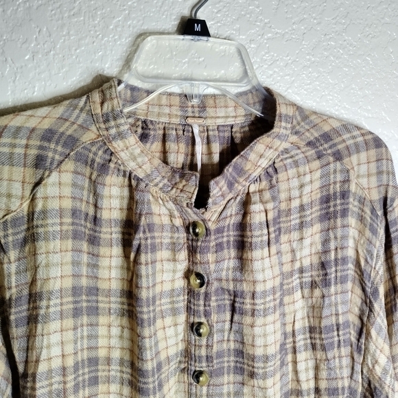 Free People Tops Free People Northern Bound Plaid Pullover sz S - Picture 3 of 10
